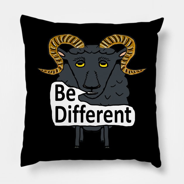 Be Different Pillow by Mark Ewbie