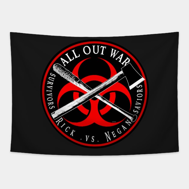 Biohazard All out War survivor vs saviors Ringer patch RL Tapestry by Ratherkool