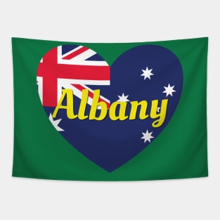 Albany WA Australia Australian Flag Heart Tapestry