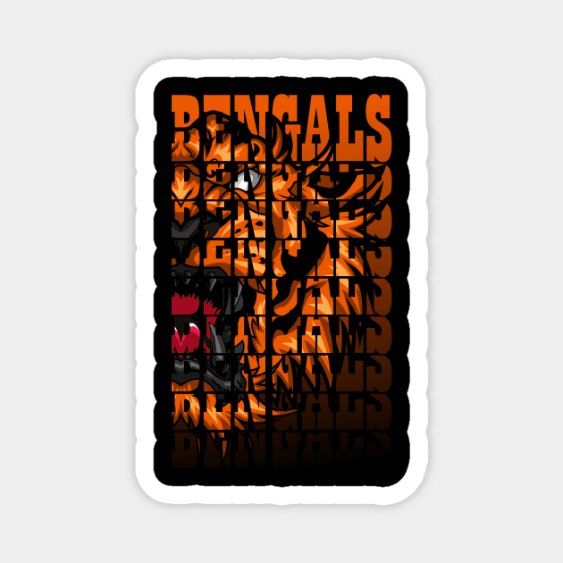 Cincinnati Bengals fan mascot Magnet by SHINIGAMII