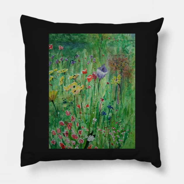 Wildflowers Pillow by Beswickian