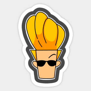 Johnny Bravo Sticker for Sale by RoserinArt