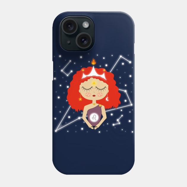 Leo Zodiac girl Phone Case by AndyDesigns