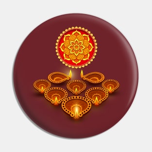 Diwali Festival Lights V2 Pin