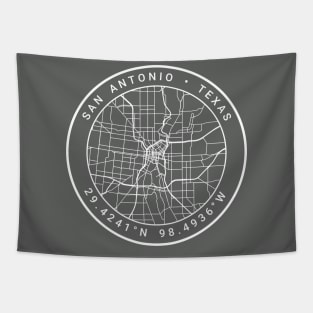 San Antonio Map Tapestry