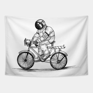 Astronaut Ride a bike Tapestry