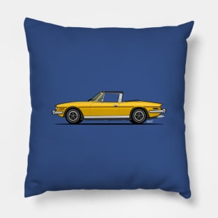 Triumph Stag side profile drawing Pillow