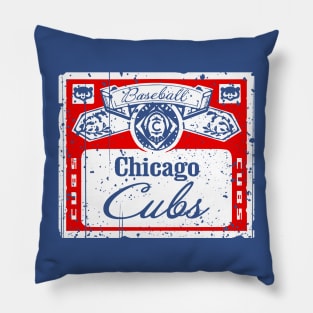 FRONT & BACK print Vintage Cubs Beer Pillow