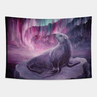 Sad lonely seal Tapestry