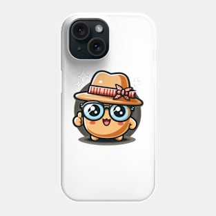 Stylish Hat with Glasses Phone Case