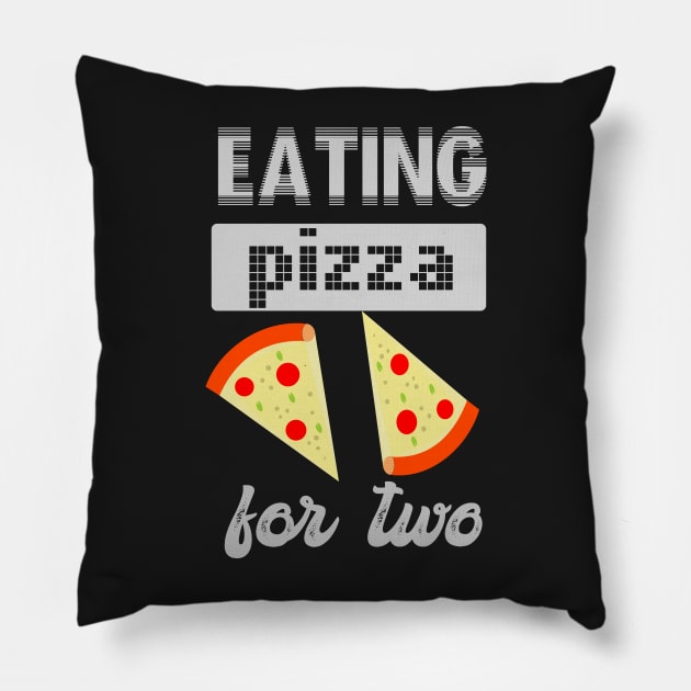 eating pizza for two Pillow by jaml-12