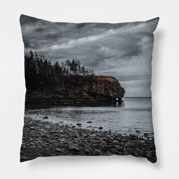 Pokeshaw Rock New-Brunswick, Canada V4 Pillow by Family journey with God