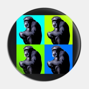 Chimpanzee. Cute Chimp Pop Art. pop art chimp - magical animals Pin