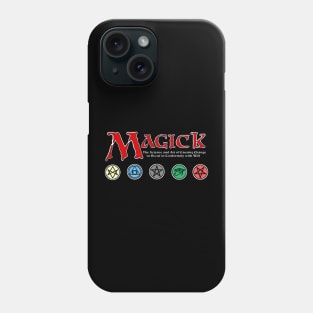 Magick, Aleister Crowley Style! - Trading Card Parody (Variant) Phone Case