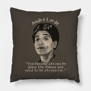 Audre Lorde Portrait and Quote Pillow