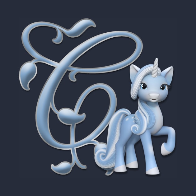 Monogram C Custom Unicorn by AlondraHanley