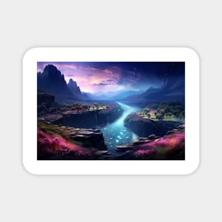 Landscape Magical Dimension Fantastic Planet Surrealist Magnet