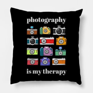 Photography is My Therapy Pillow