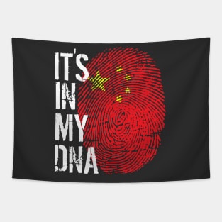 China Flag Fingerprint My Story DNA Chinese Tapestry