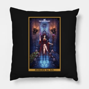 Morgan Le Fay The Hierophant Tarot Card Pillow