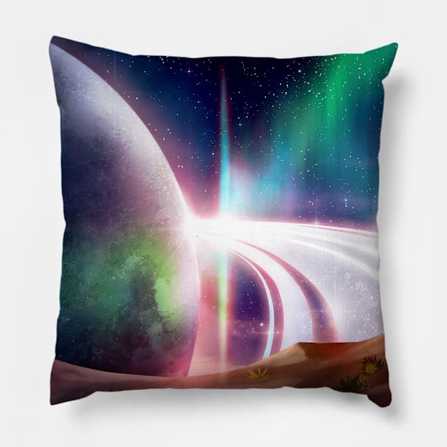 Ring of Aurora Pillow by KucingKecil