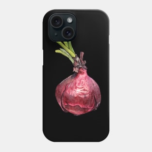 Red Onion Watercolor Phone Case