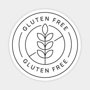 Slim line gluten free logo Magnet