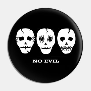 NO EVIL white version Pin