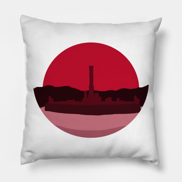 Sunset over the Imperial City Pillow by Acka01