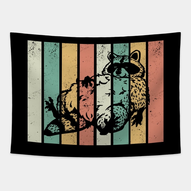 Chubby Raccoon Tapestry by valentinahramov