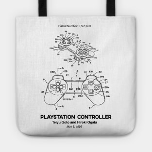 Playstation Controller Patent Black Tote