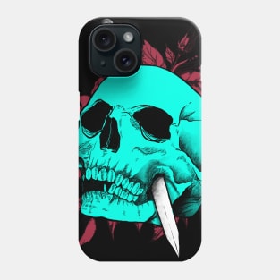 Glow skeleton and flower Phone Case