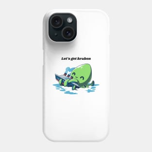 let's get kraken black Phone Case