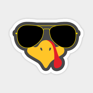 Cool Turkey Face With Sunglasses Funny Thanksgiving for Men Magnet