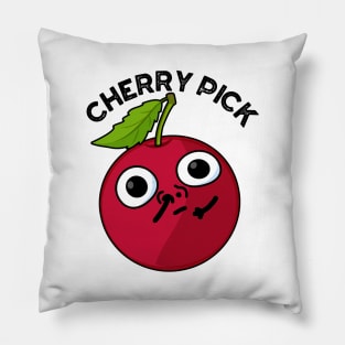 Cherry Pick Funny Fruit Pun Pillow