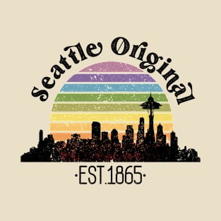 Seattle Original Retro Rainbow T-Shirt