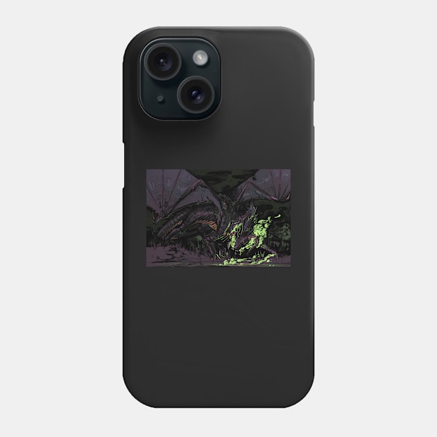 Black Dragon Phone Case by IceOfWaterflock