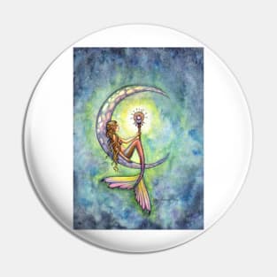 "Mermaid Moon" Mermaid Art by Molly Harrison Pin