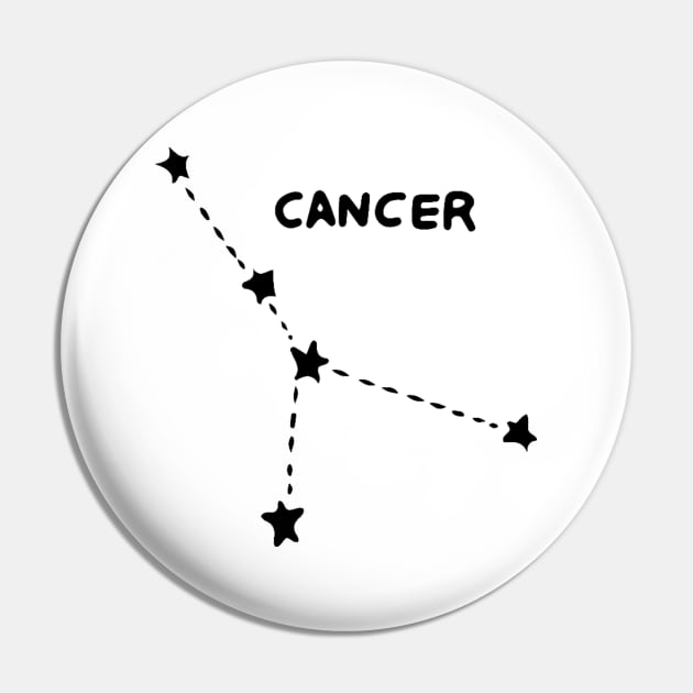 Zodiac Sign - Cancer Black Pin by Uwaki