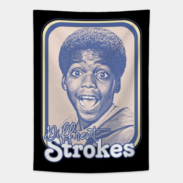 Diff'rent Strokes  // Retro 80s Aesthetic Fan Design Tapestry by DankFutura