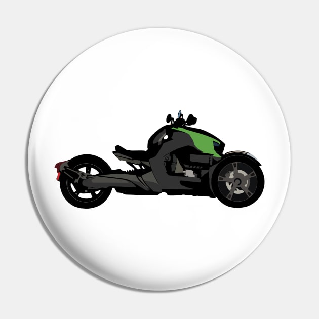 Can Am Ryker Super Sonic Green Pin by WiredDesigns