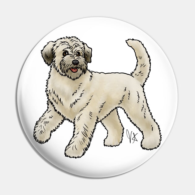 Dog - Soft-Coated Wheaten Terrier - Heavy Cream Pin by Jen's Dogs Custom Gifts and Designs