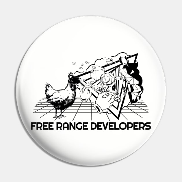 Free Range Developers Pin by FreeRangeDevPDX