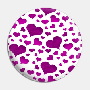 Valentine Purple Heart Pattern Pin