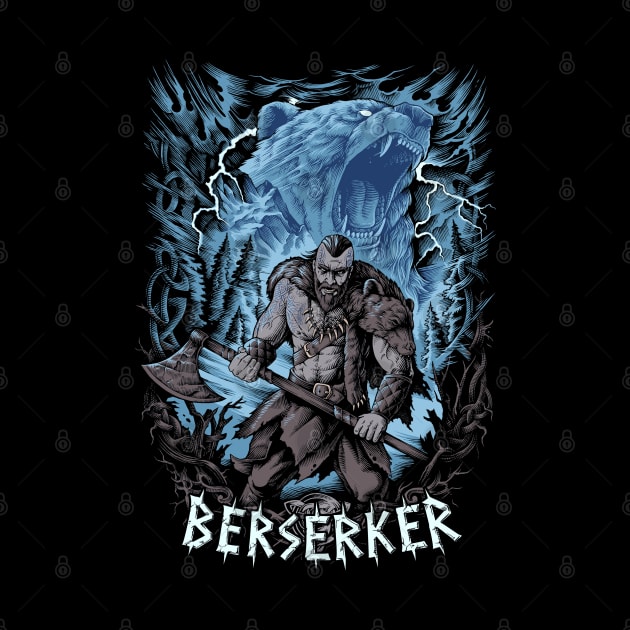 Viking Berserker Bear Warrior Norse Pagan by Blue Pagan