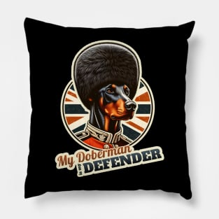 Kings Queens Guard Doberman Pillow