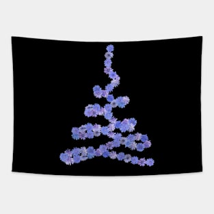 Blue and Purple Chicory Flowers Tree Tapestry