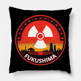 Retro Fukushima Nuclear Disaster Pillow