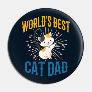 WORLD'S BEST CAT DAD Pin