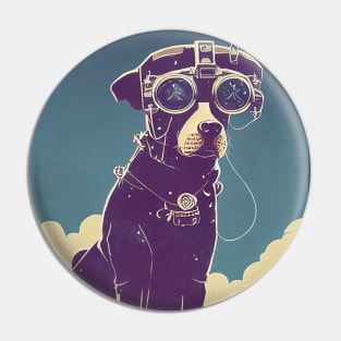 Vintage labrador portrait Pin